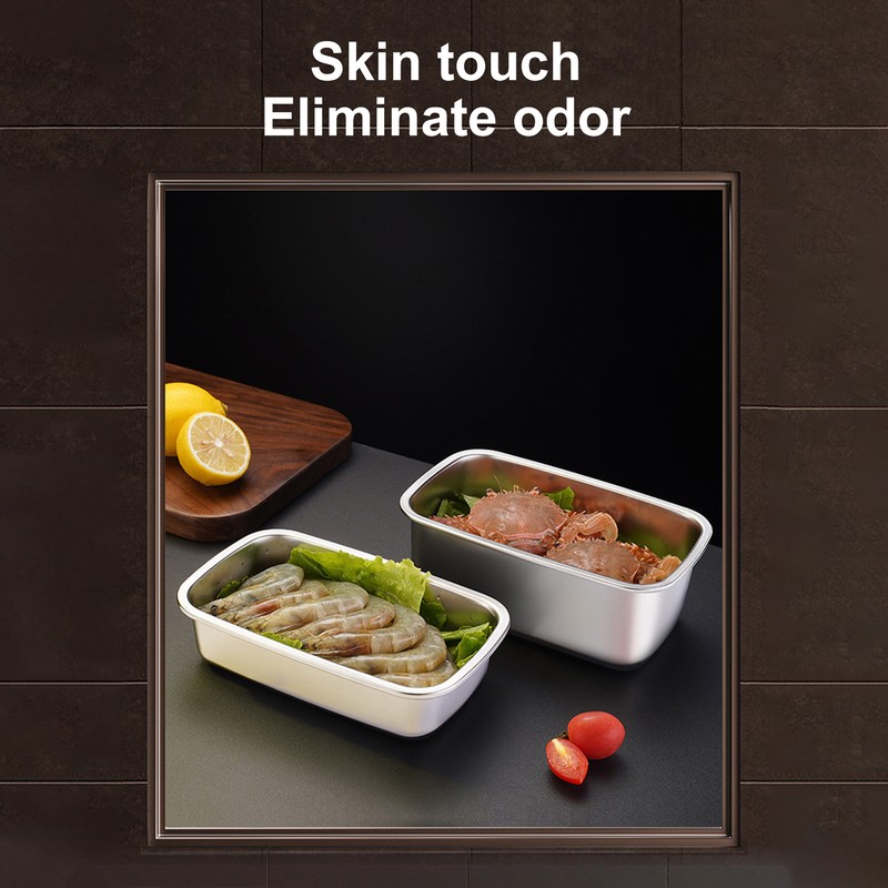 Food Storage Box Food Grade Stainless Steel Fruit Container Bento