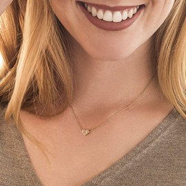 TINGN Gold Initial Necklaces for Girls Gifts, 14K Gold Plated Heart Initial P Necklace Heart Necklaces for Girls Cute Heart Necklaces for Girls Birthday Valentines Day Mothers Day Gifts for Women