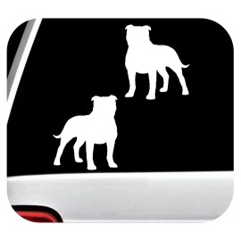 Bluegrass Decals 2-Count Pit Bull Pitbull Dog Decal Sticker for Car Window Pet Gift BG 1001