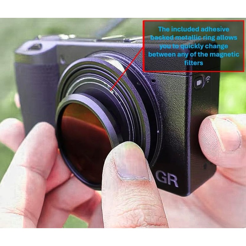 Universal Camera Lens Filter - Magnetic Quick Change Filter (Black