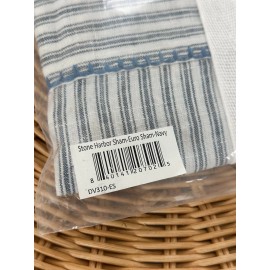 Serena & Lily NEW Serena & Lily Stone Harbor Linen Euro Pillow Sham-Navy Blue