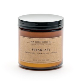Jack Baker Candle Co. Speakeasy Candle, Made with Soy Wax and Essential Oils Fragrant Noir & Black Currant & Absinthe Fragrance, 16 oz.