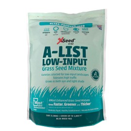A-List Low Input Mixture Lawn Seed - Premium Grass Seeds for Lawn Repair Over Seeding and Thickening Ideal for Low Maintenance Drought-Resistant Lawn for High Traffic Sun and Light Shade Mix, 3 Pounds