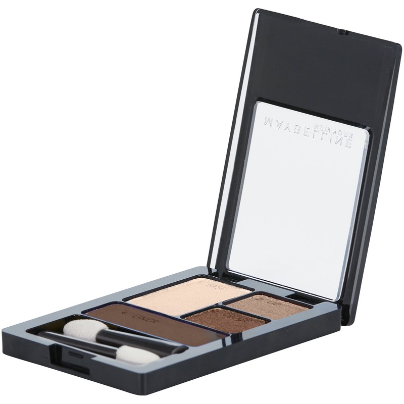 Maybelline New York Expert Wear Eyeshadow Quads, Natural Smokes, 0.17