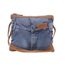 Myra Bag Western Leather Crossbody Bag for Women - Upcycled Canvas Shoulder Bag Janesa Kaftan