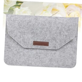 Angoily 1pc Light Grey Laptop Storage Bag Felt Sleeve for Notebook and Tablet -Resistant Protection for Travel and Organization for Work and School