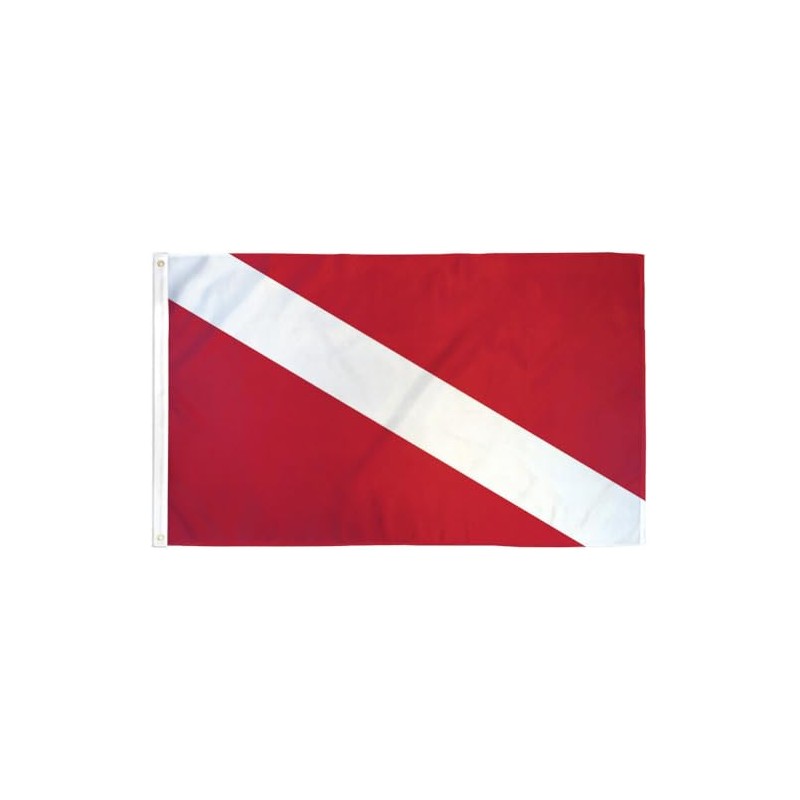 3x5ft DIVER DOWN SCUBA DIVING DIVE MARKER PRINTED NYLON WATERPROOF