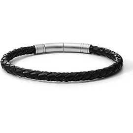 Fossil 32003344 Men's Bracelet, Stainless Steel, Stainless Steel, Black