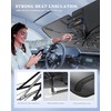 Portable Windshield Sunshade Umbrella Custom Fit for Rivian R1T 2022-2025,