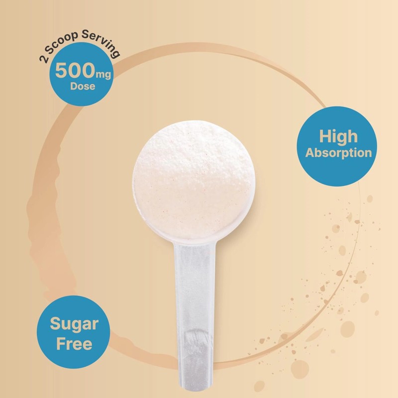 Naturebell Magnesium Glycinate Powder 500Mg, 1Lb Peach Mango Flavor