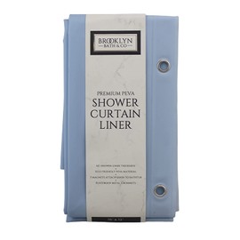 Dependable Industries inc. Essentials Premium 6 Guage PEVA Shower Curtain Liner - PVC Free Magnetized Bottom Odorless with Rustproof Grommets (Light Blue)