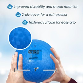 GSE Inflatable Playground Balls,Kickball, Bouncy Dodge Ball,Handball, Perfect for Kids and Adults in Ball Games, Gym, Camps and Yoga Exercises for Indoor and Outdoor(Blue, 7-inch)