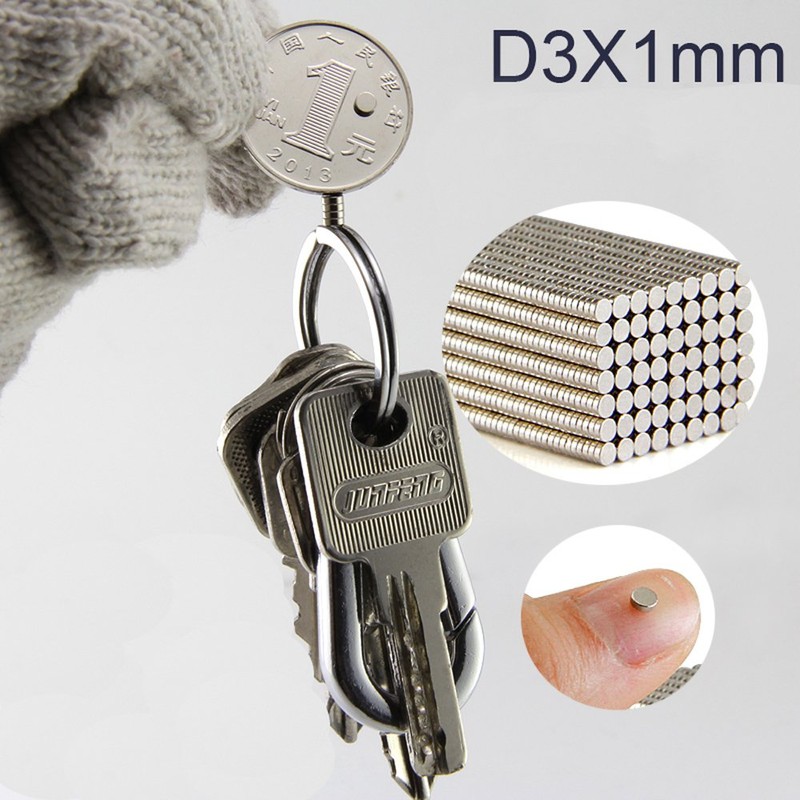 D3mmX1mm-200pcs Magnets,Neodymium Magnets Refrigerator Magnets,Ideal for Refrigerator,Office,Science and Technology Small