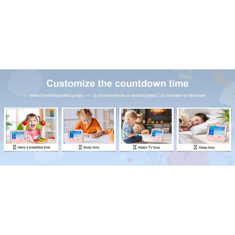 Children Alarm Clock with Large Numbers - Easy-Read Kids Learning