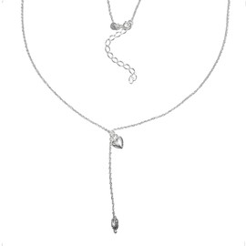 Agalea | Collar Corbatero de Plata Ley .925 con Dijes de Corazón y Piñon para mujer