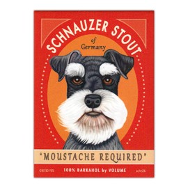 Refrigerator Magnet, Schnauzer Stout Moustache Required, 2.5" x 3.5" (Vintage Advertising Art Magnet)