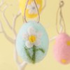 BETESSIN Pack of 6 mini Easter eggs for hanging, colourful