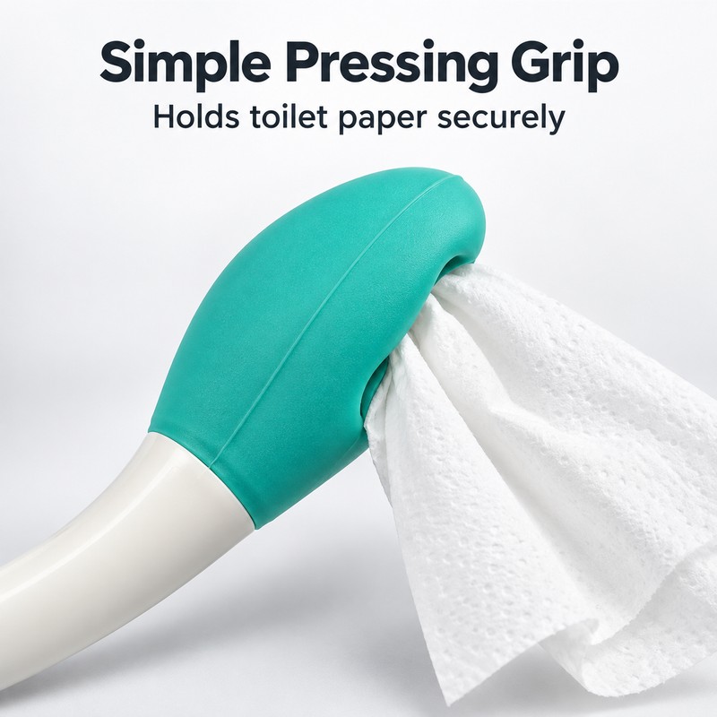 Toilet Wiping Aid for Easier Personal Hygiene – Long-Reach Curved