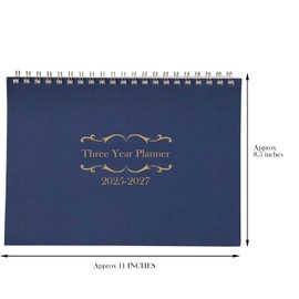 Kerixi 3 Year Calendar Planner (Blue, 2025-2027)
