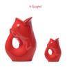 Gurgle Pot Fish Pitcher- Set of 2, Bright Red, French