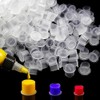 500Pcs Tattoo Ink Caps with Base Disposable Transparent Tattoo Pigment