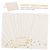 Ciieeo 50pcs Multi Function Paper Place Cards with Gold Dot