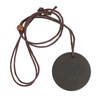 Volcanic Lava Energy Stone Pendant Green Core Promote Circulation Adjustable