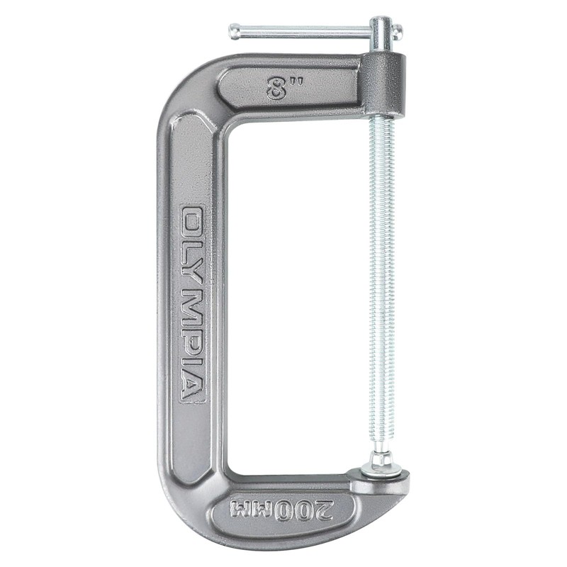 Olympia Tools Heavy Duty Cast Iron C-Clamps with 8-Inch Jaw