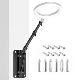 SEDGEWIN Wall Mount Boom Arm, 51inch/130cm Adjustable Triangle Wall Mounted Support 180º Rotation Save Space Stands for Photographic Apparatus Studio Light, Strobe Flash, Softbox, Umbrella