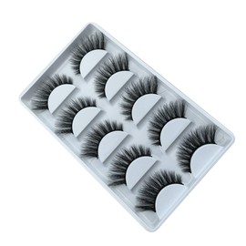 Baluue 5 Pairs Realistic False Lashes Girl Beauty Eyelashes Makeup False Eyelashes Natural Look