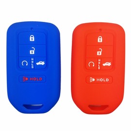 2Pcs Coolbestda Silicone Key Fob Cover Glove Protector Skin Remote Jacket Bag for 2018 2019 2020 2021 Honda Accord Civic CR-V CRV Pilot EX EX-L Touring Premium A2C81642600