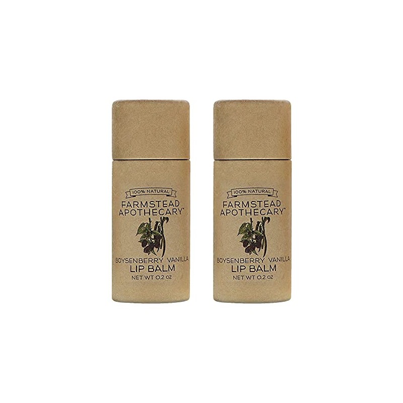 Farmstead Apothecary Lip Balm (Boysenberry Vanilla, 2 Pack)