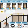 Muzata 50 Pack 1/8" 5/32" 3/16" Black Cable Railing Protector