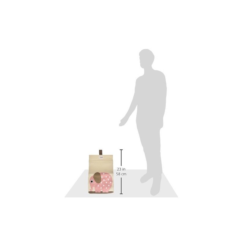 3 Sprouts Nappy Stacker, Pink Elephant