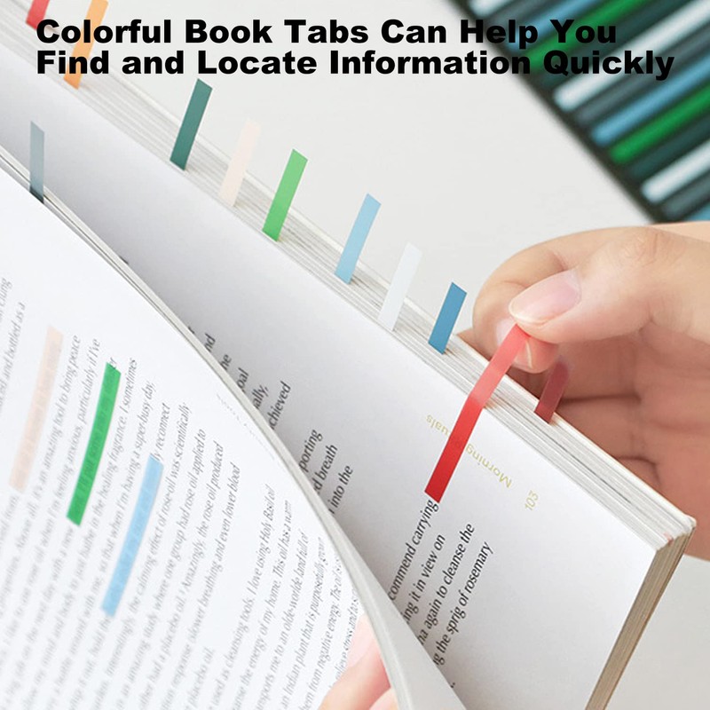 6 Pack Multi-Function Sticky Index Tabs,1800 Pieces Tiny Text Highlighter