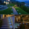 LYHOPE Solar Ground Lights Outdoor, 16 Pack 8 LED Solar