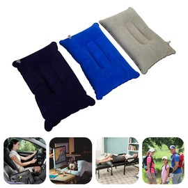 Aircee 3 Pieces Inflatable Travel Pillow for Camping, Home Office Sleeping Pillow, Head Neck Lumbar Support, Ultralight Portable Compact and Soft, Airplane car Hiking Backpacking Trip Pillow