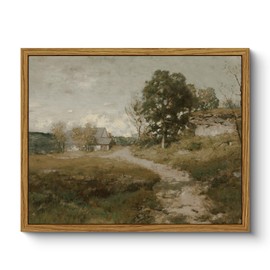 ARPEOTCY Leinwand Bilder mit Rahmen, Vintage Wandbilder, Klassisch Wand Deko Wohnzimmer Schlafzimmer Badezimmer Küche, Bauernhaus Zimmer Deko Aesthetic, Landschaft Painting, 20x25cm, klein