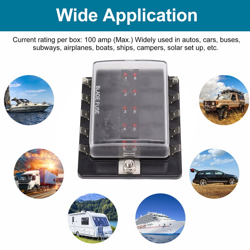 DC32V Car Fuse Box ATC ATO Waterproof Blade Fuse Block