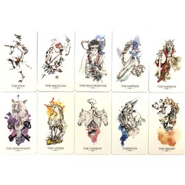Tarot Cards, 78 Cards, Weighted Edition, Miniature, Tarot Telling, Line Rider, Tarot Mini, The Linestrider Tarot Mini (English Language Not Guaranteed)