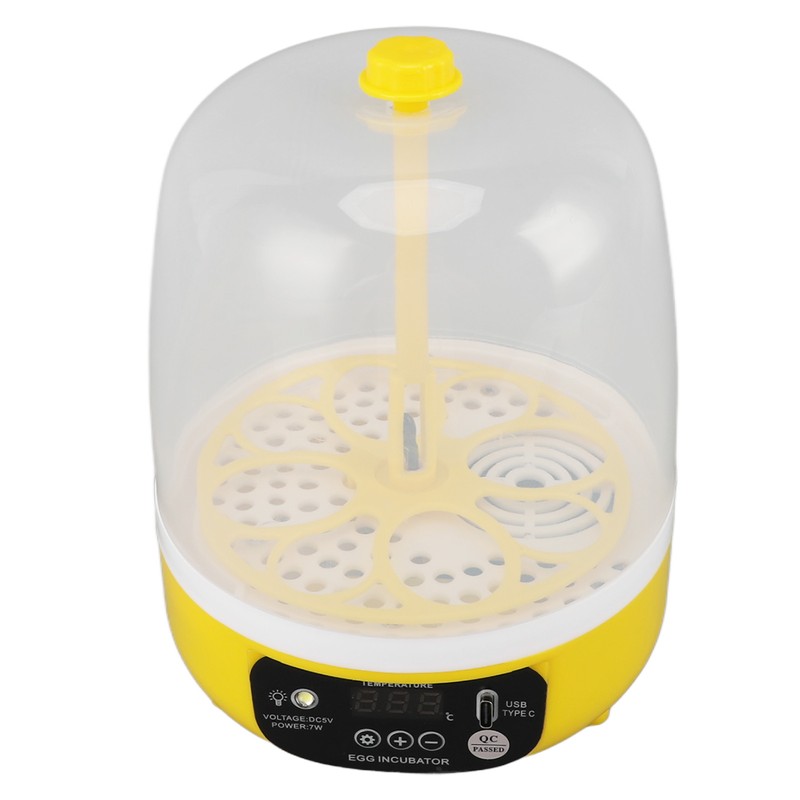 4 Eggs Incubator Temperature Humidity Control Visual Low Noise Energy