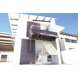 Meiwa Gravure OTS-9018 Awning Fern (Green) 35.4 x 70.9 inches (90 x 180 cm) Length