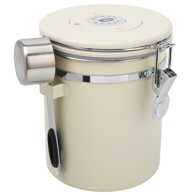 Coffee Canister Airtight Stainless Steel Kitchen Food Storage Container with