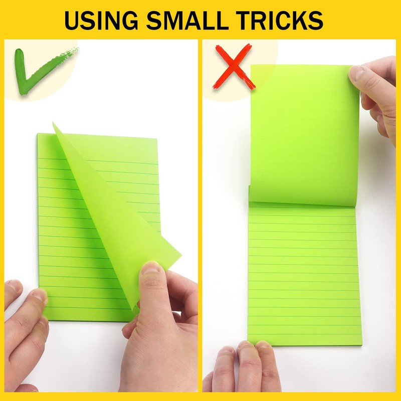 Eastern Wolf 8 Pads Lined Sticky Notes 4x6 in, Sticky