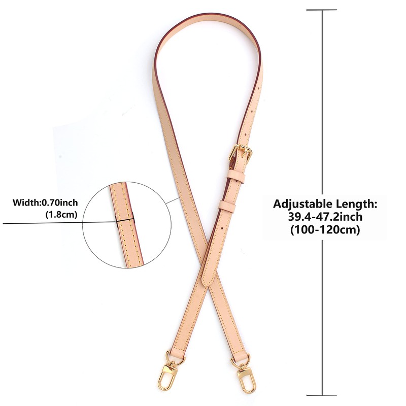 Jiesinlov Vachetta Leather Replacement Crossbody Bags Strap Shoulder Strap for