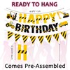 Pre-Strung Construction Happy Birthday Banner and Vehicle Truck Garland,Construction Car