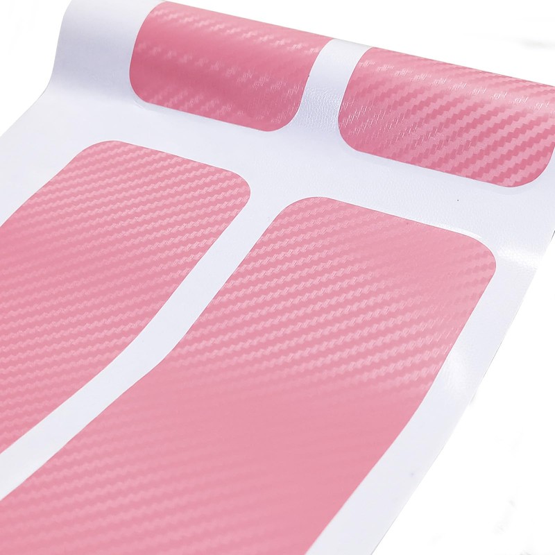 LANZMYAN 4PCS Car Door Sill Protector 3D Carbon Fiber for