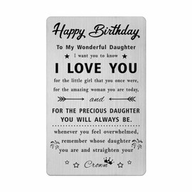 HYHYDHP Daughter Birthday Cards Gifts - Happy Birthday Card for Daughter - Daughter Birthday Adult Wallet Card