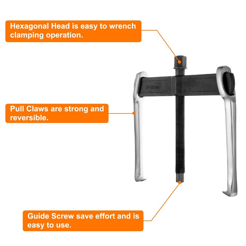 HARFINGTON 2-Jaw Gear Puller 12 Inch Carbon Steel Separate Lifting