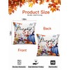 Fall Pillow Covers 18x18 Set of 2 Velvet Farmhouse Rustic